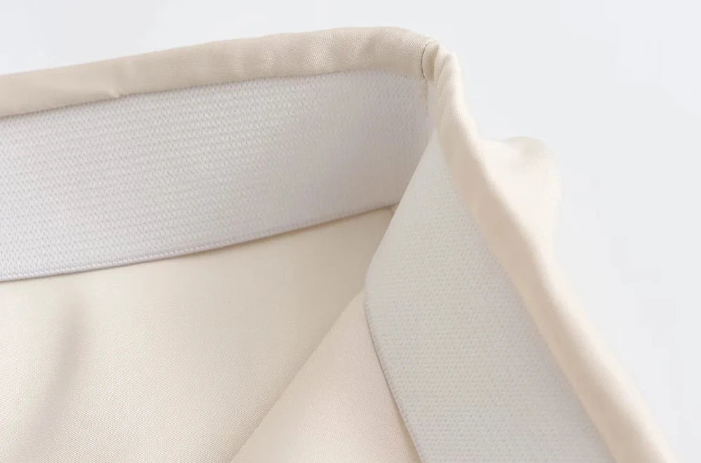 Focus on the high elastic waistband and premium satin quality.