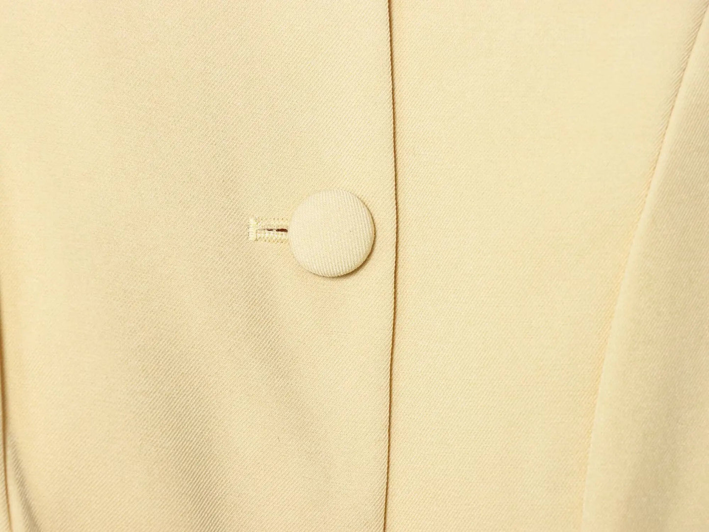 Butter Yellow Single-Breasted Round Neck Blazer LAPANIA