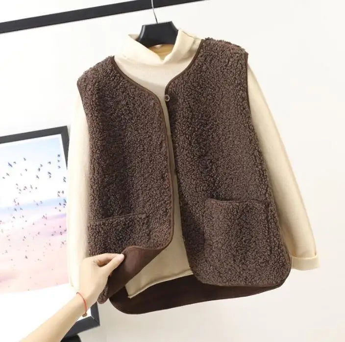Thick Teddy Sleeveless Vest LAPANIA