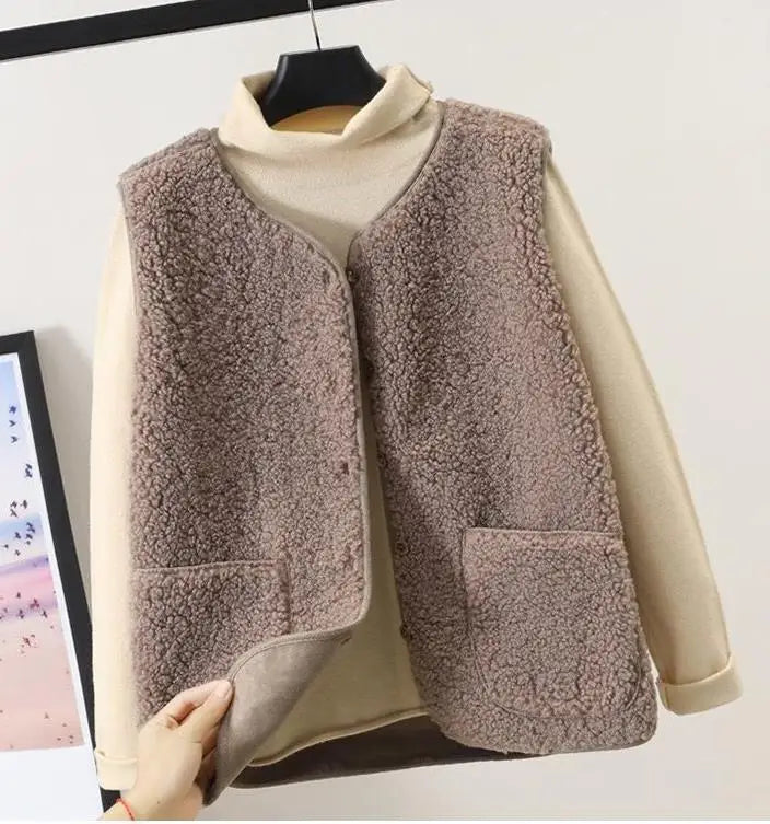 Thick Teddy Sleeveless Vest LAPANIA