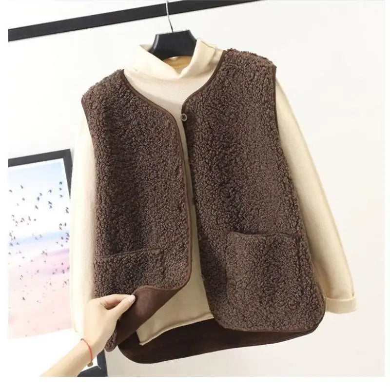 Thick Teddy Sleeveless Vest LAPANIA