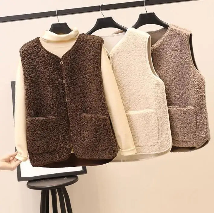 Thick Teddy Sleeveless Vest LAPANIA