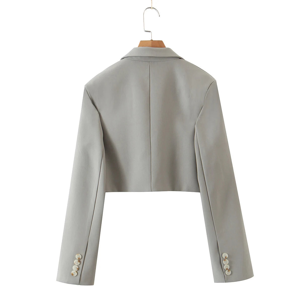 One Button Cropped Blazer & High-Waisted Mini Skirt Set LAPANIA