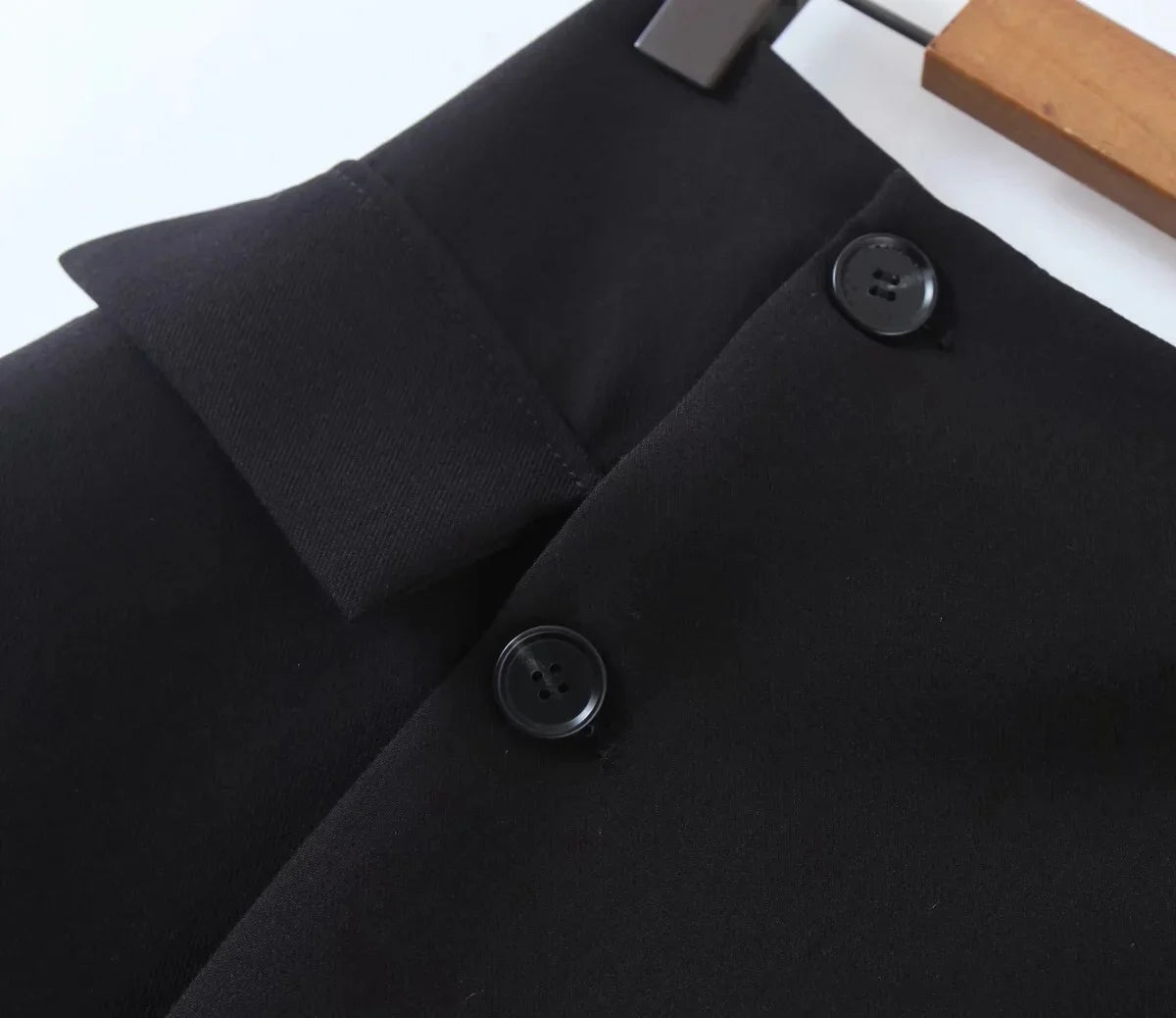 One Button Cropped Blazer & High-Waisted Mini Skirt Set LAPANIA