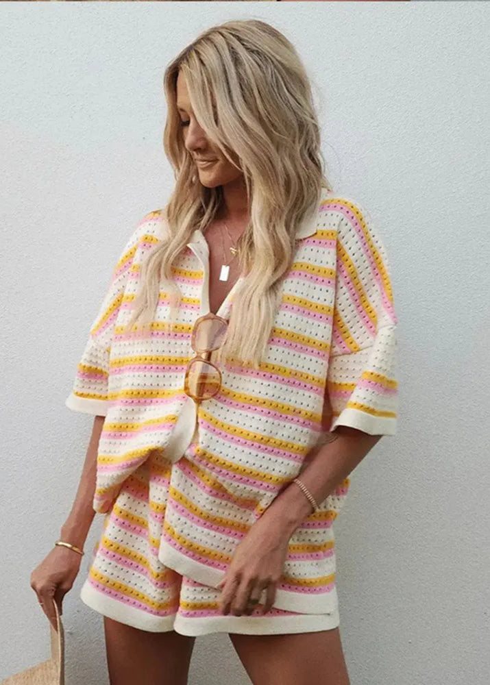 Striped Knit 2 Piece-set LAPANIA