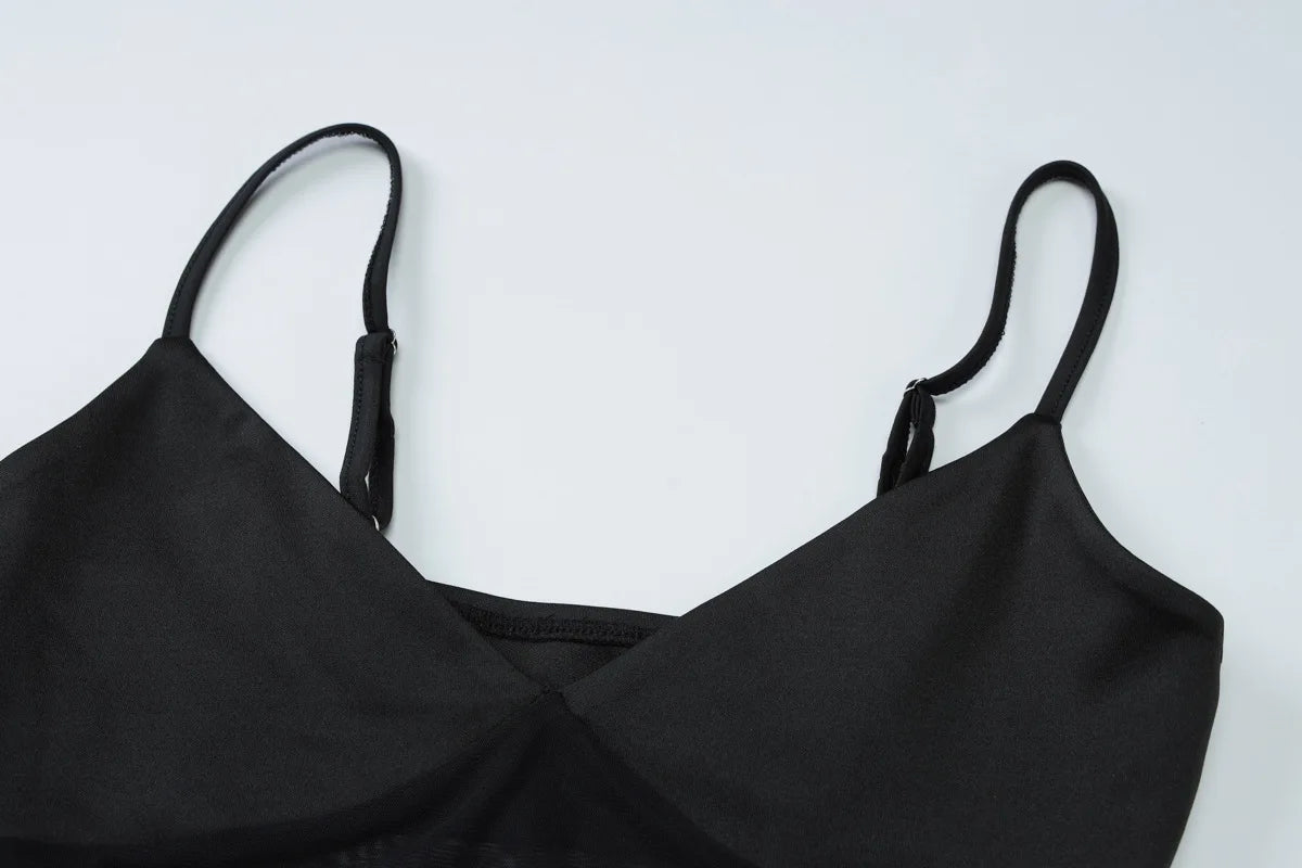 Mesh Sheer Slip Maxi Dress