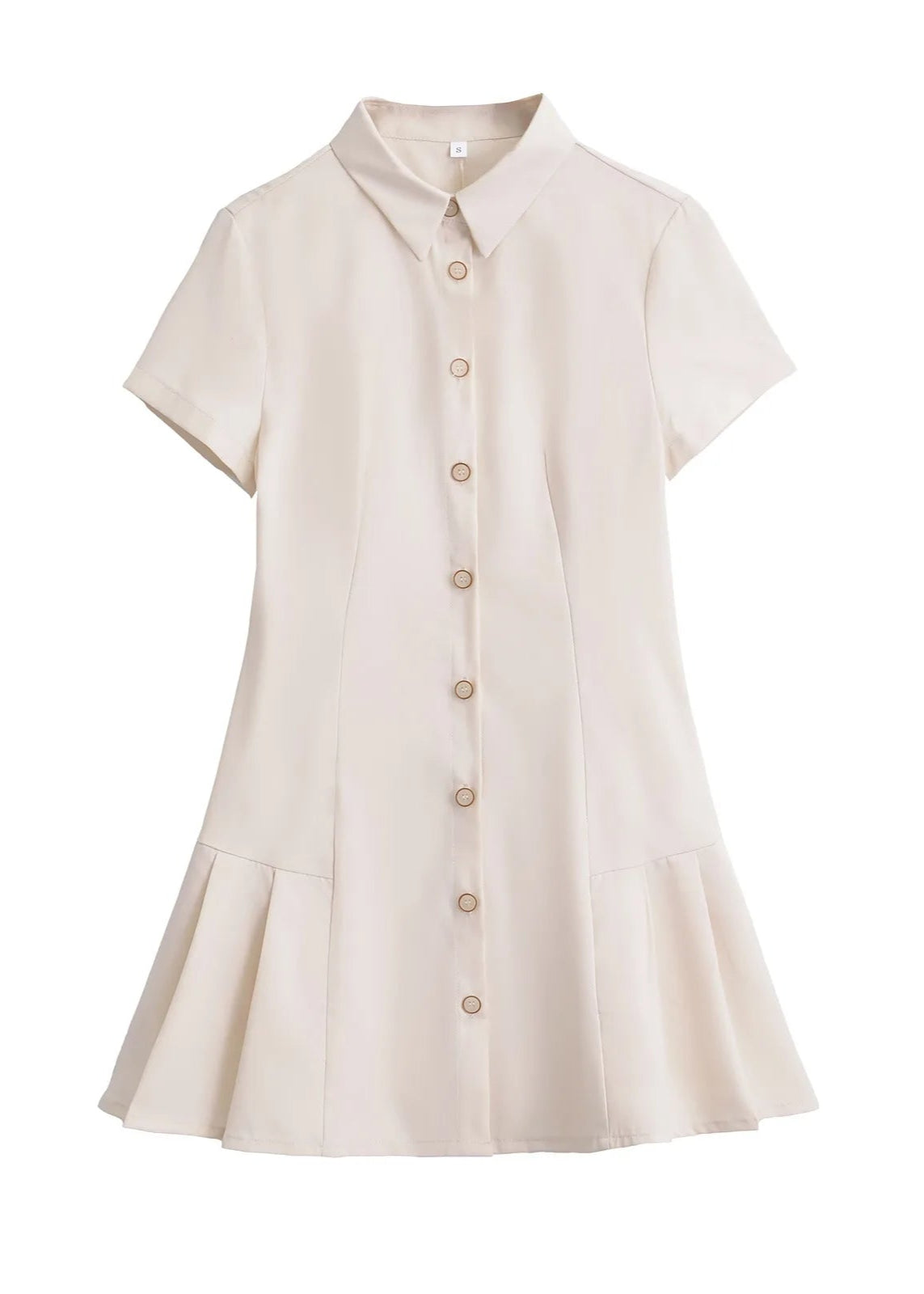 Flowy Polo Mini Dress with Pleated Skirt LAPANIA