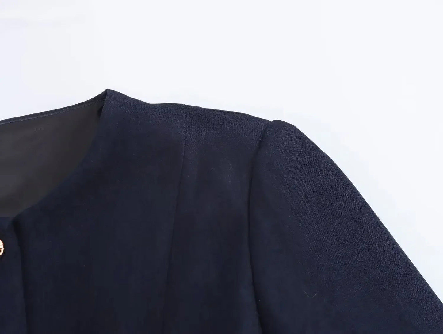 Navy Blue Elegant Blazer with Gold Buttons LAPANIA