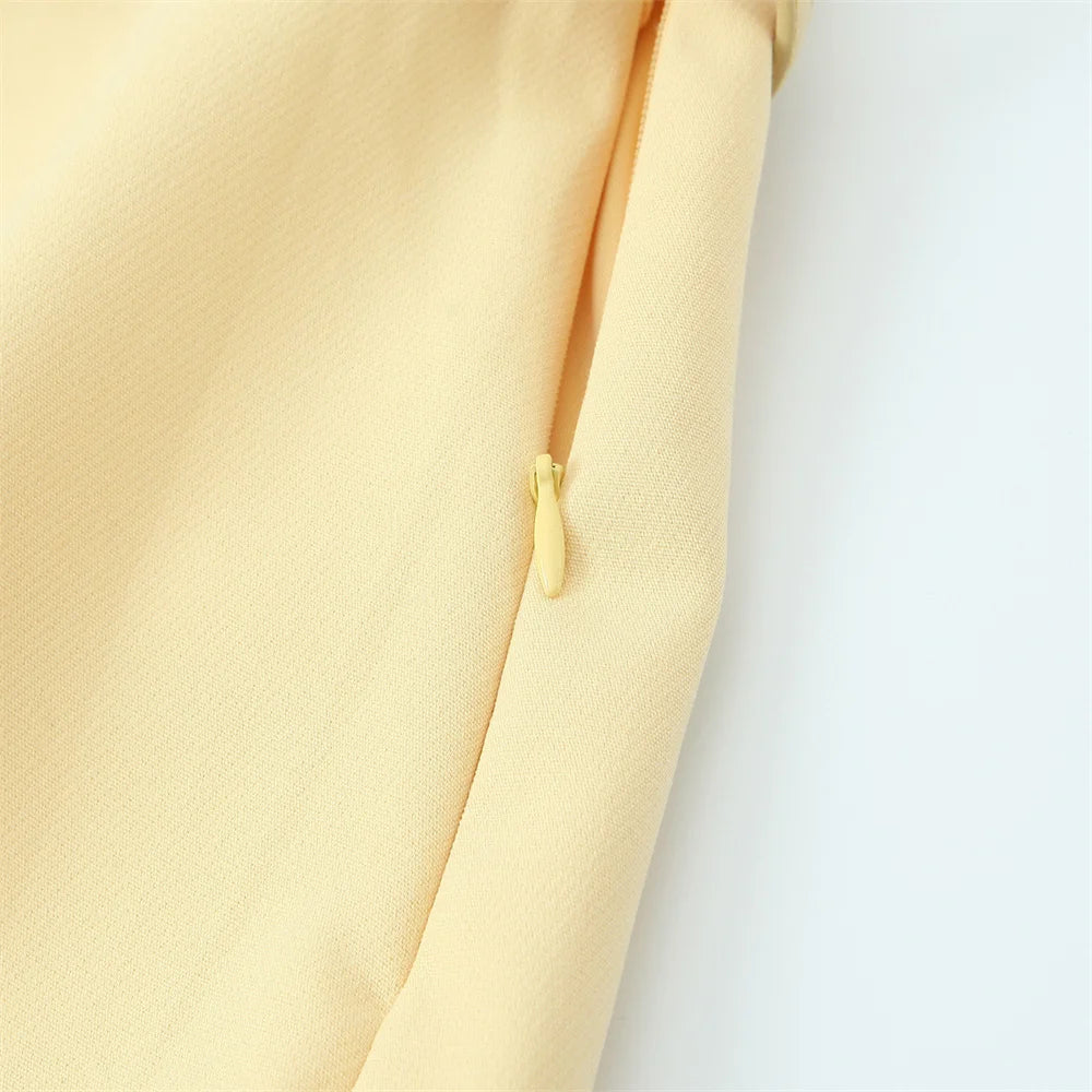 yellow belted skirt LAPANIA