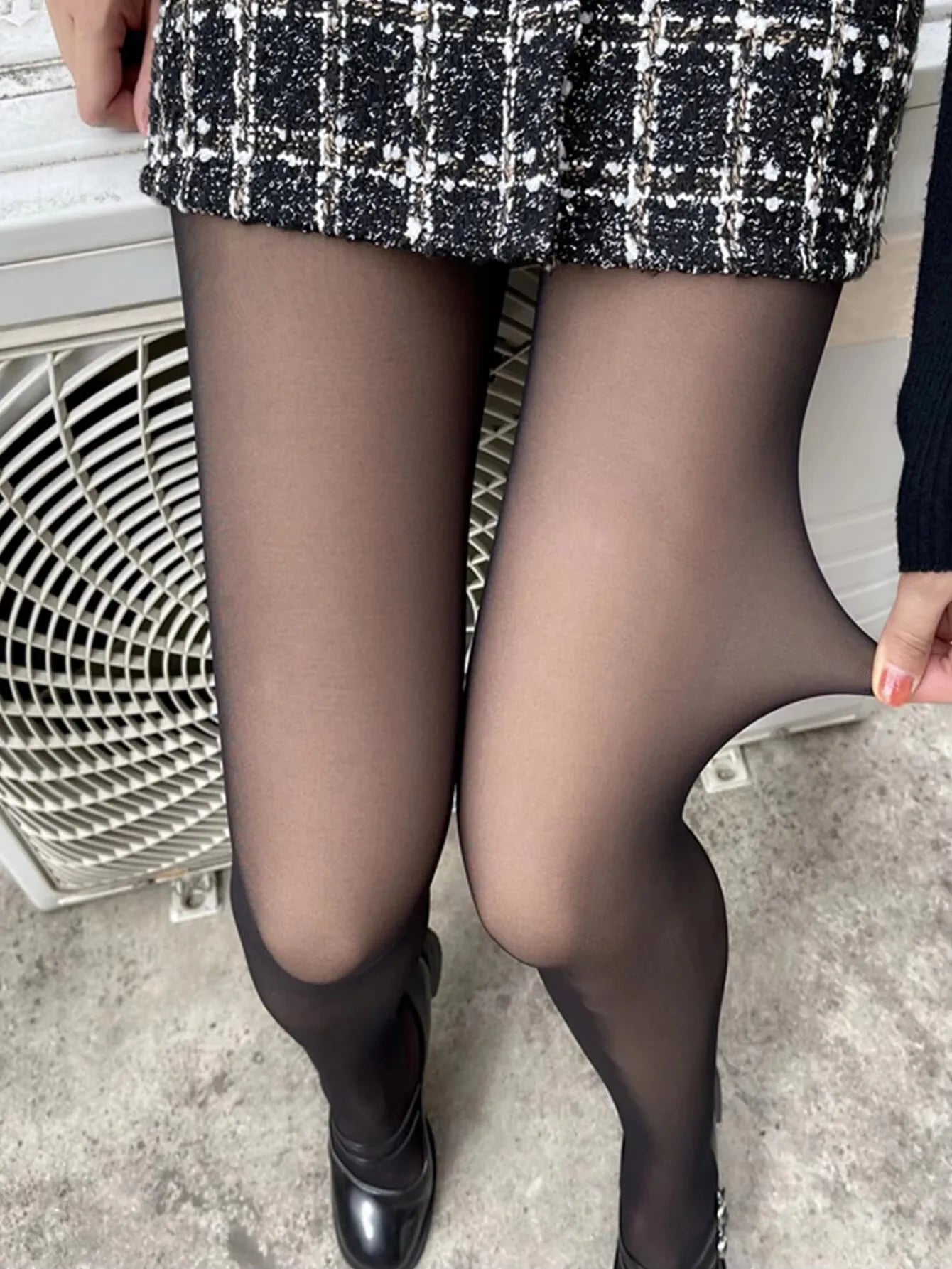 Polka Dot Thermal Fleece Tights LAPANIA