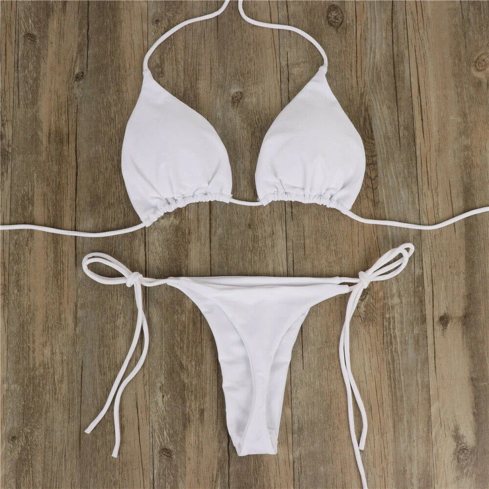 Side Tie Thong Bikini Set