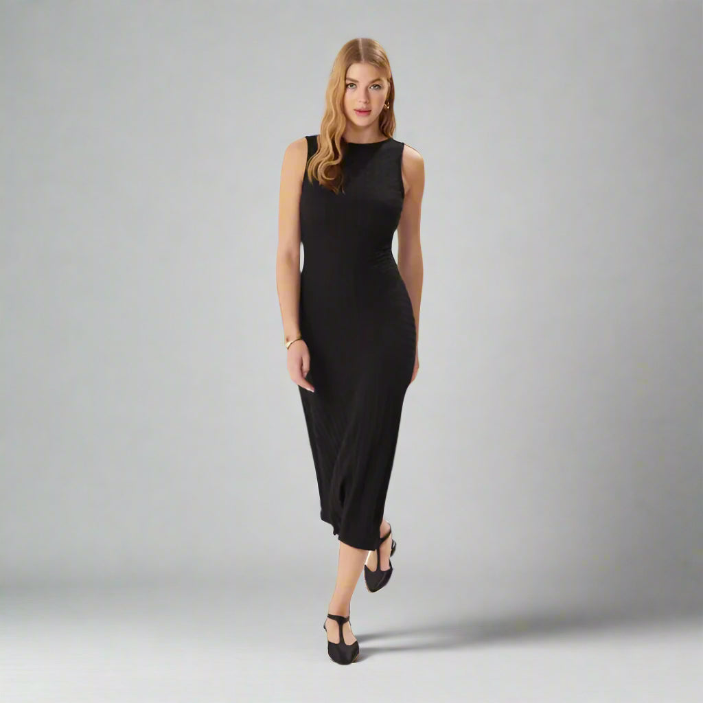 Slim Fit Textured Cotton Dress LAPANIA