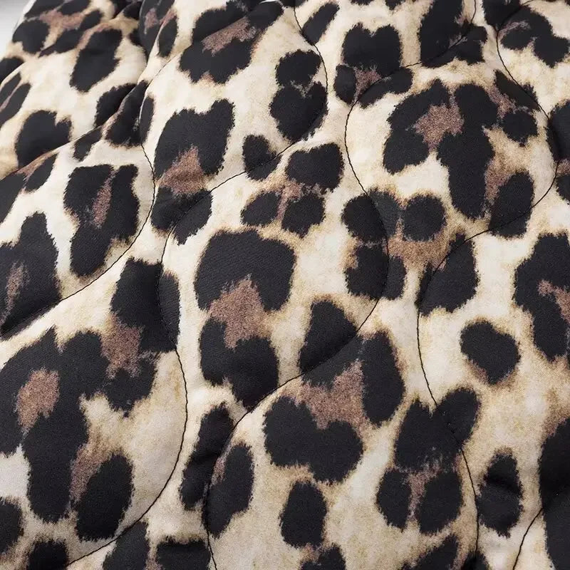 Vintage Leopard Print Winter Jacket LAPANIA