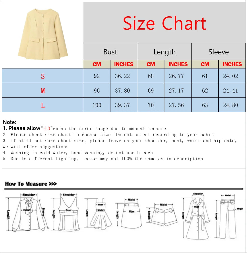 Butter Yellow Single-Breasted Round Neck Blazer LAPANIA