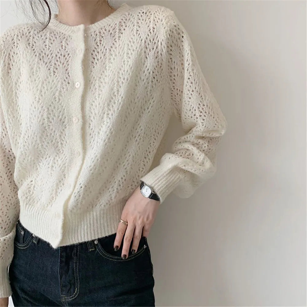 Button-Down Crochet Cardigan LAPANIA