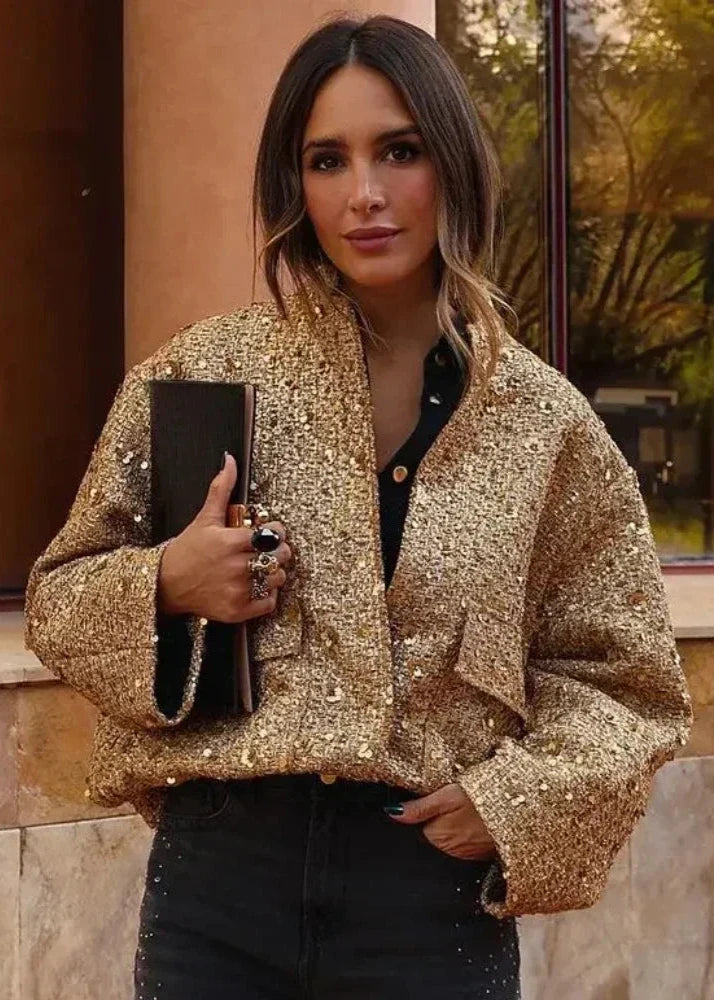 Sequined Bomber Jacket LAPANIA