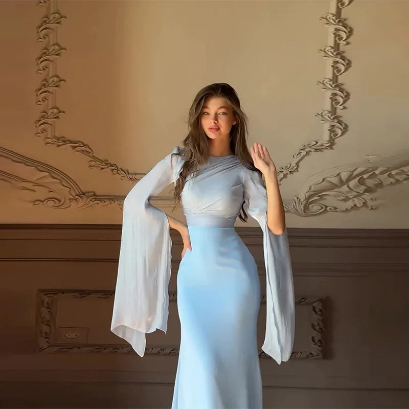 Sheer Satin Panel Maxi Dress