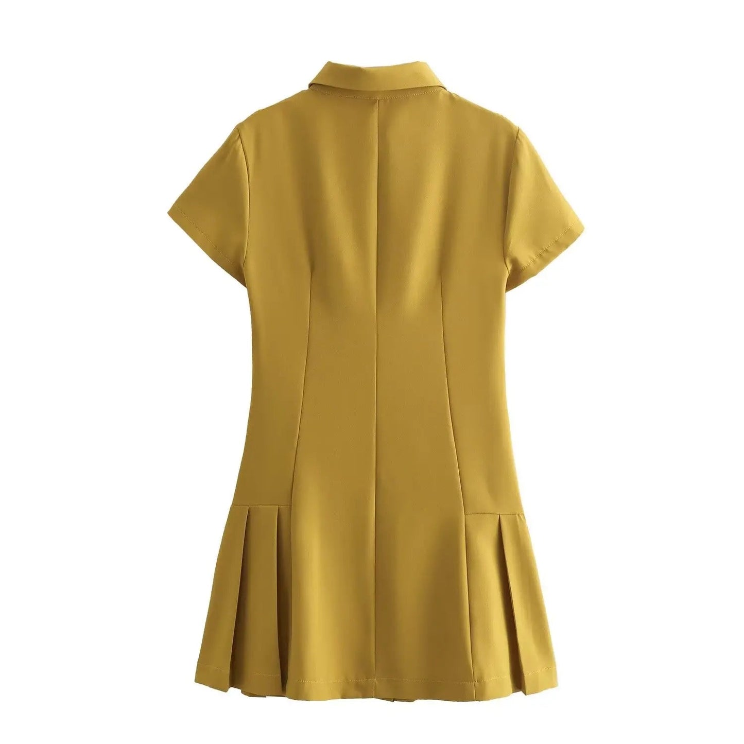 Flowy Polo Mini Dress with Pleated Skirt LAPANIA