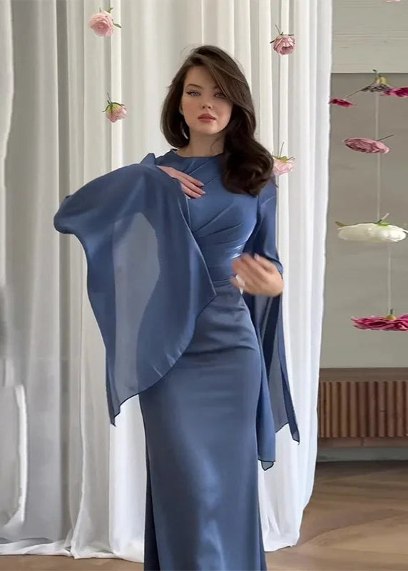 Sheer Satin Panel Maxi Dress
