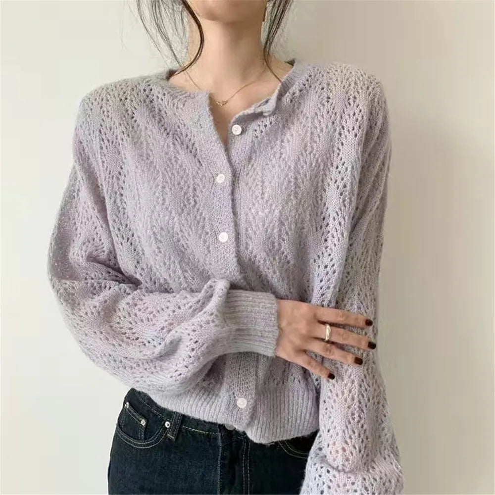 Button-Down Crochet Cardigan LAPANIA