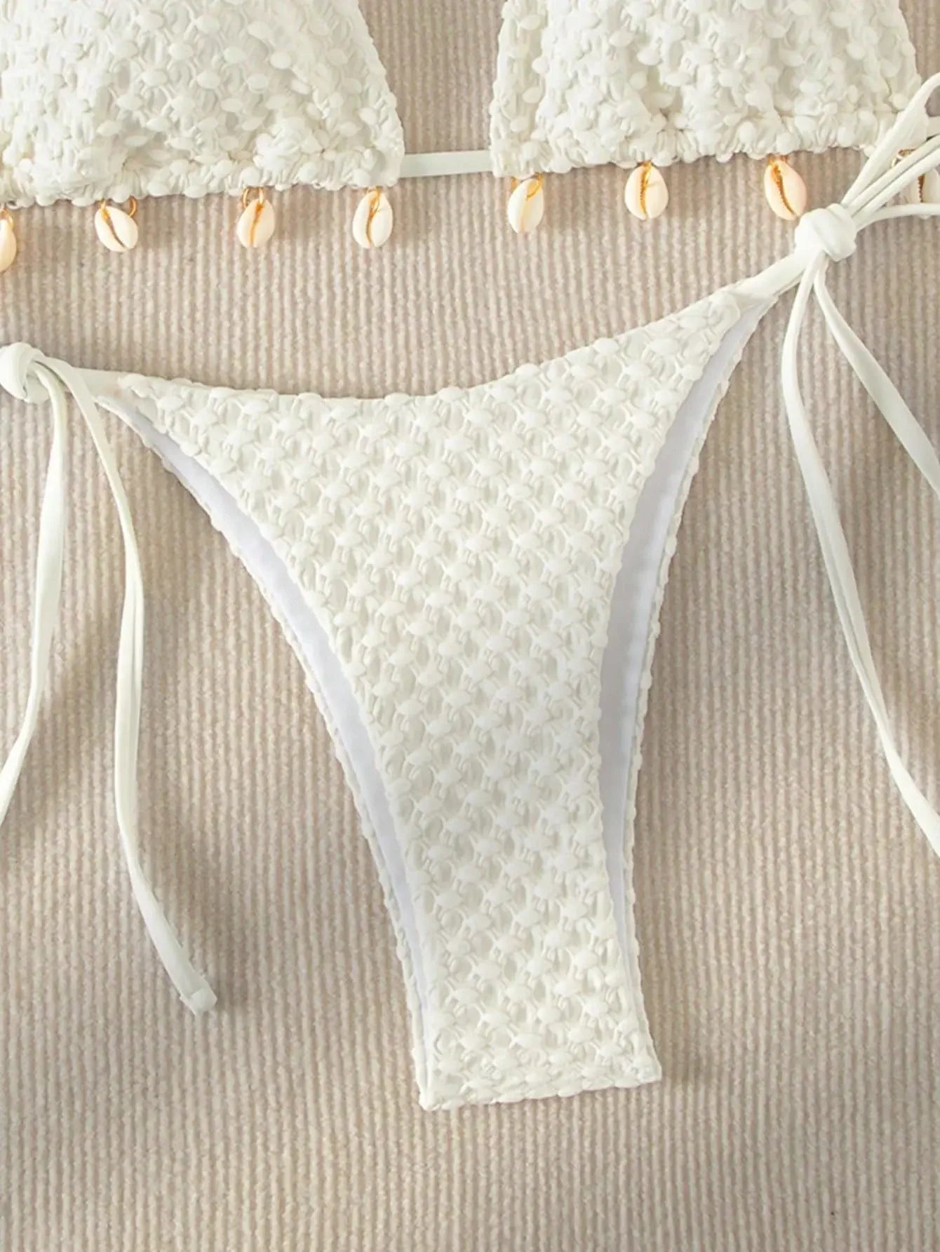 3D White Shell Bikini