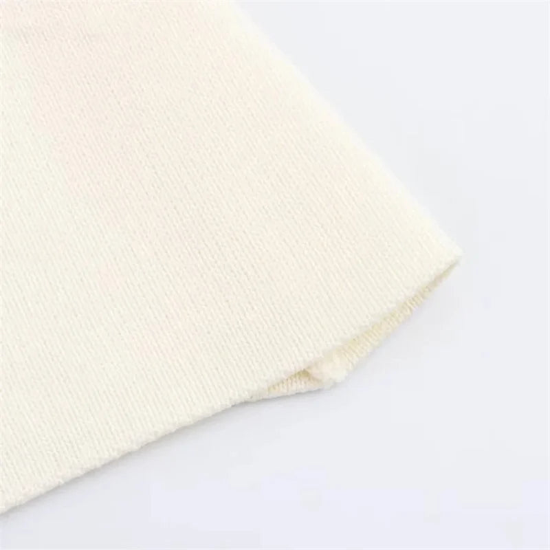 Beige Gold-Button Knitted Vest LAPANIA