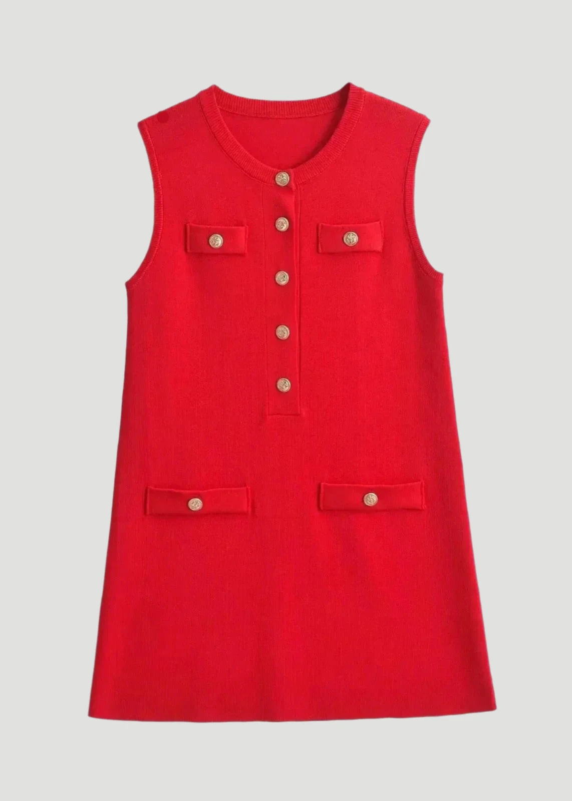 Red Knitted Mini Dress LAPANIA