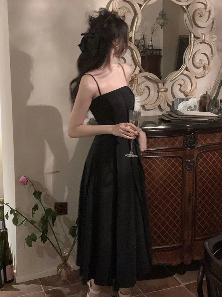 Vintage High-Waist pleated Maxi Dress LAPANIA