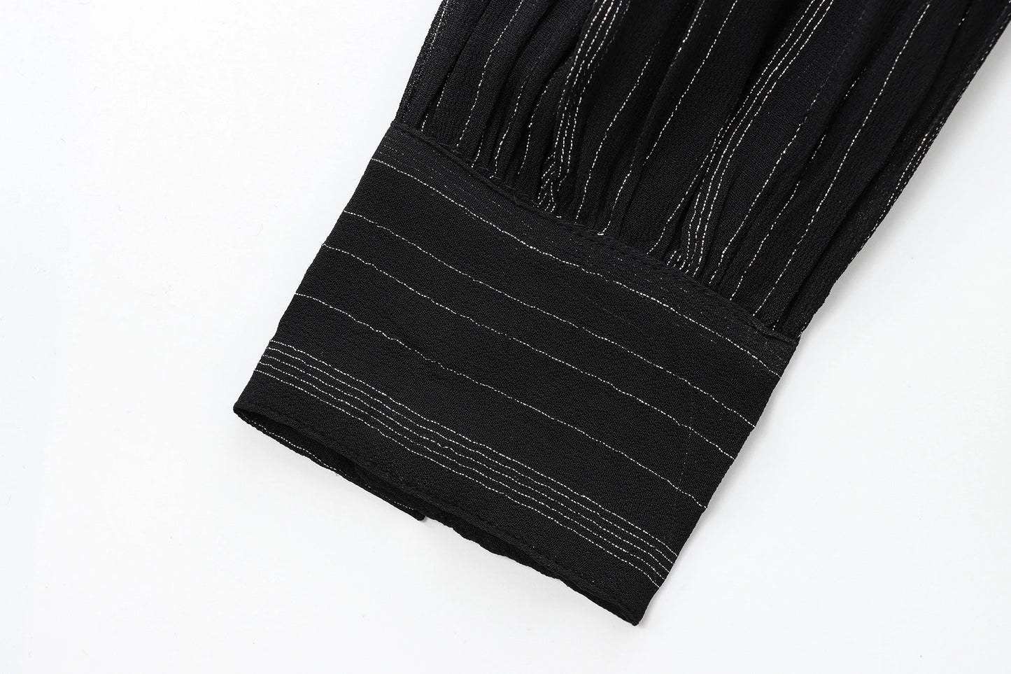 Semi-Sheer Tie-Neck Blouse LAPANIA