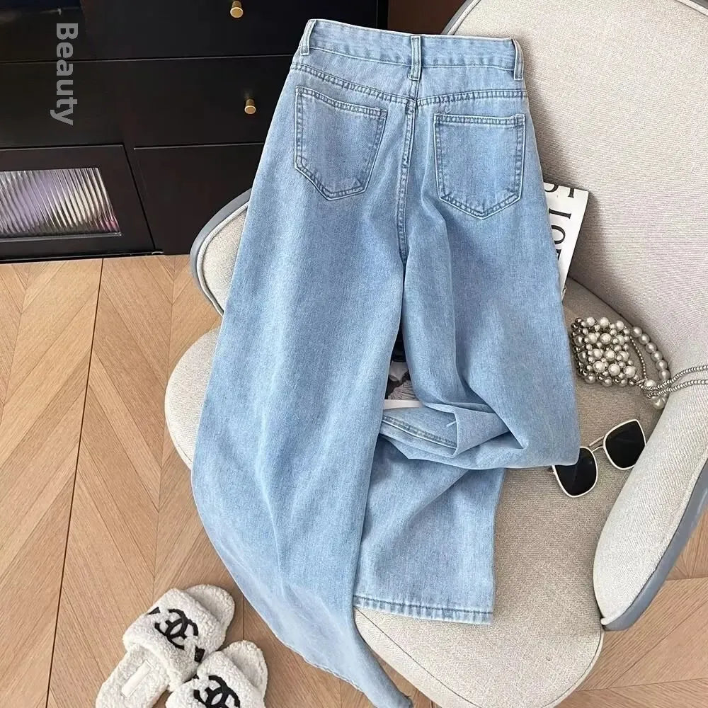 Bow Print High-Waisted Jeans LAPANIA