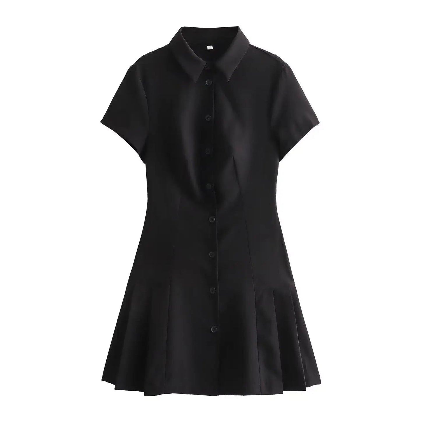 Flowy Polo Mini Dress with Pleated Skirt LAPANIA