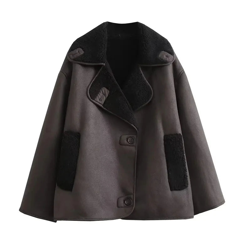 Dark Brown Leather Aviator Jacket LAPANIA