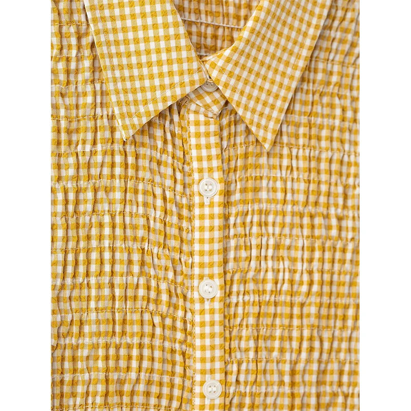 Butter Yellow Plaid Mini Dress