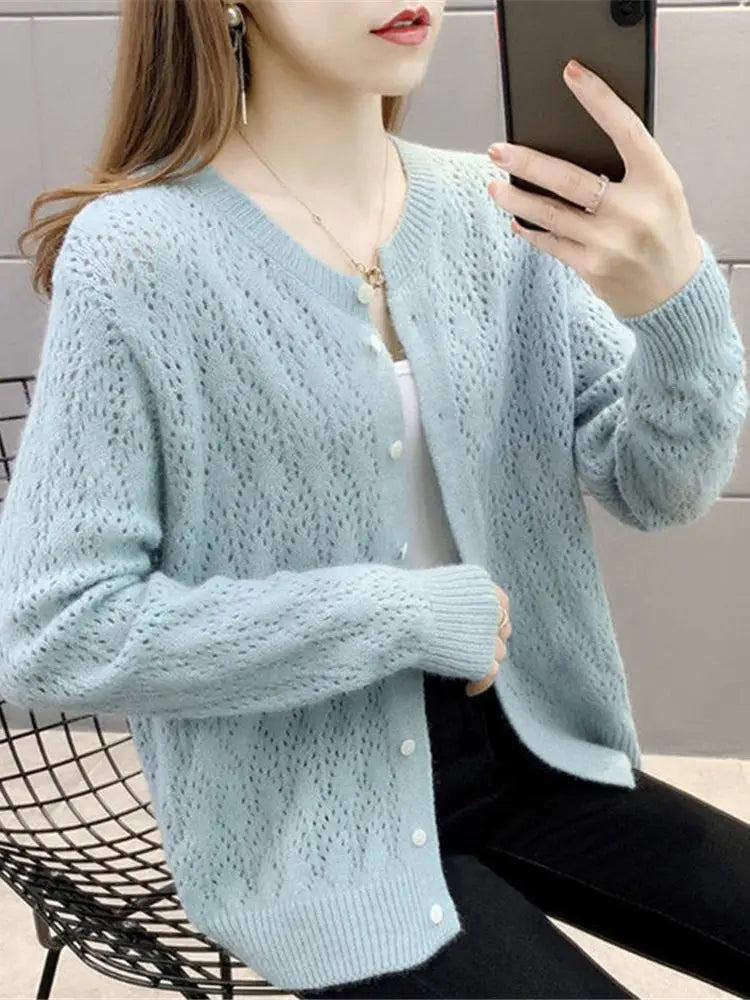 Button-Down Crochet Cardigan LAPANIA