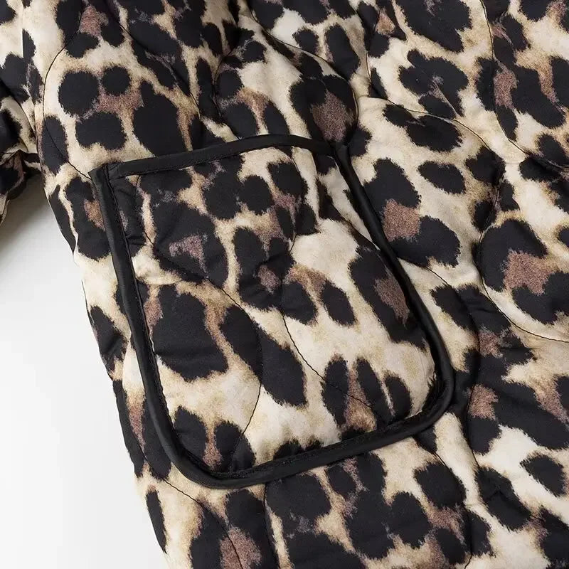 Vintage Leopard Print Winter Jacket LAPANIA