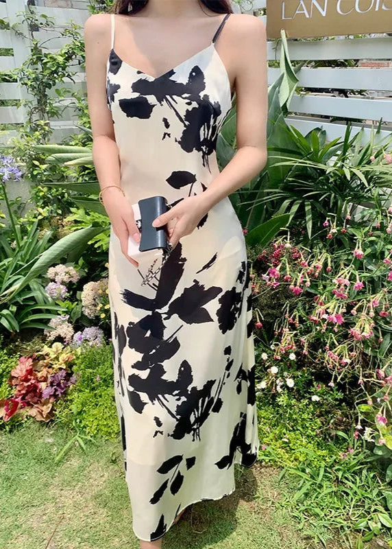 floral V-Neck maxi Dress LAPANIA