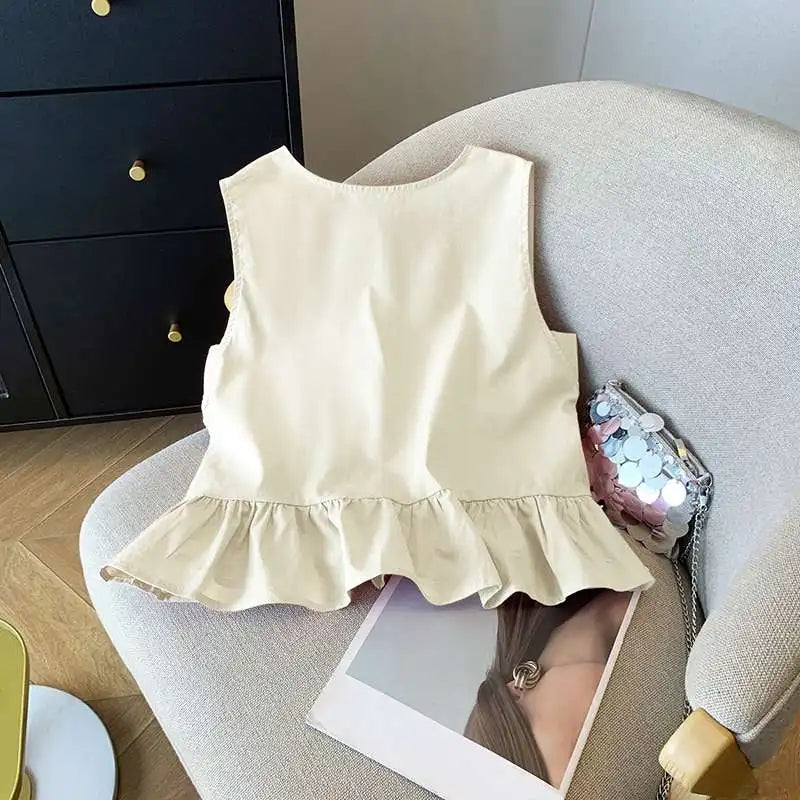 Ruffled Sleeveless Tank Top LAPANIA