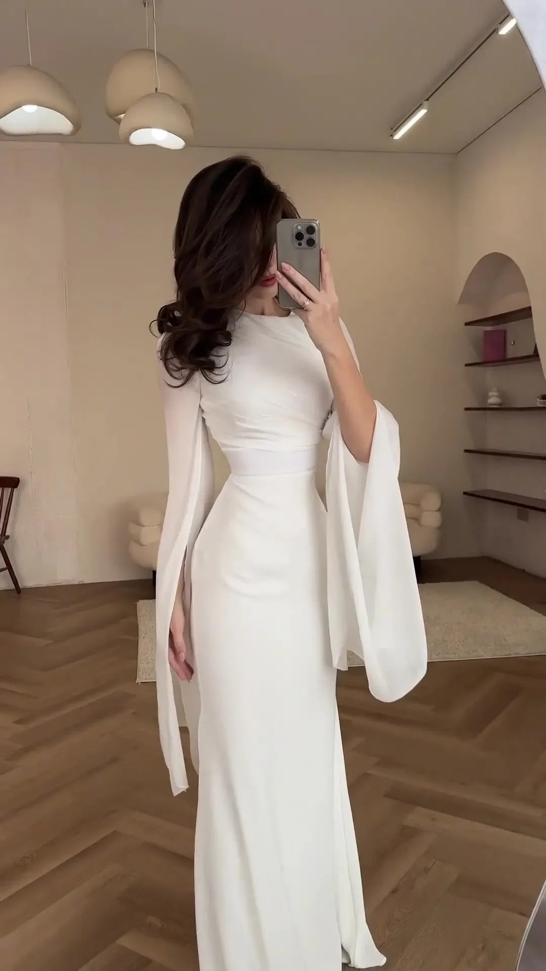 Sheer Satin Panel Maxi Dress