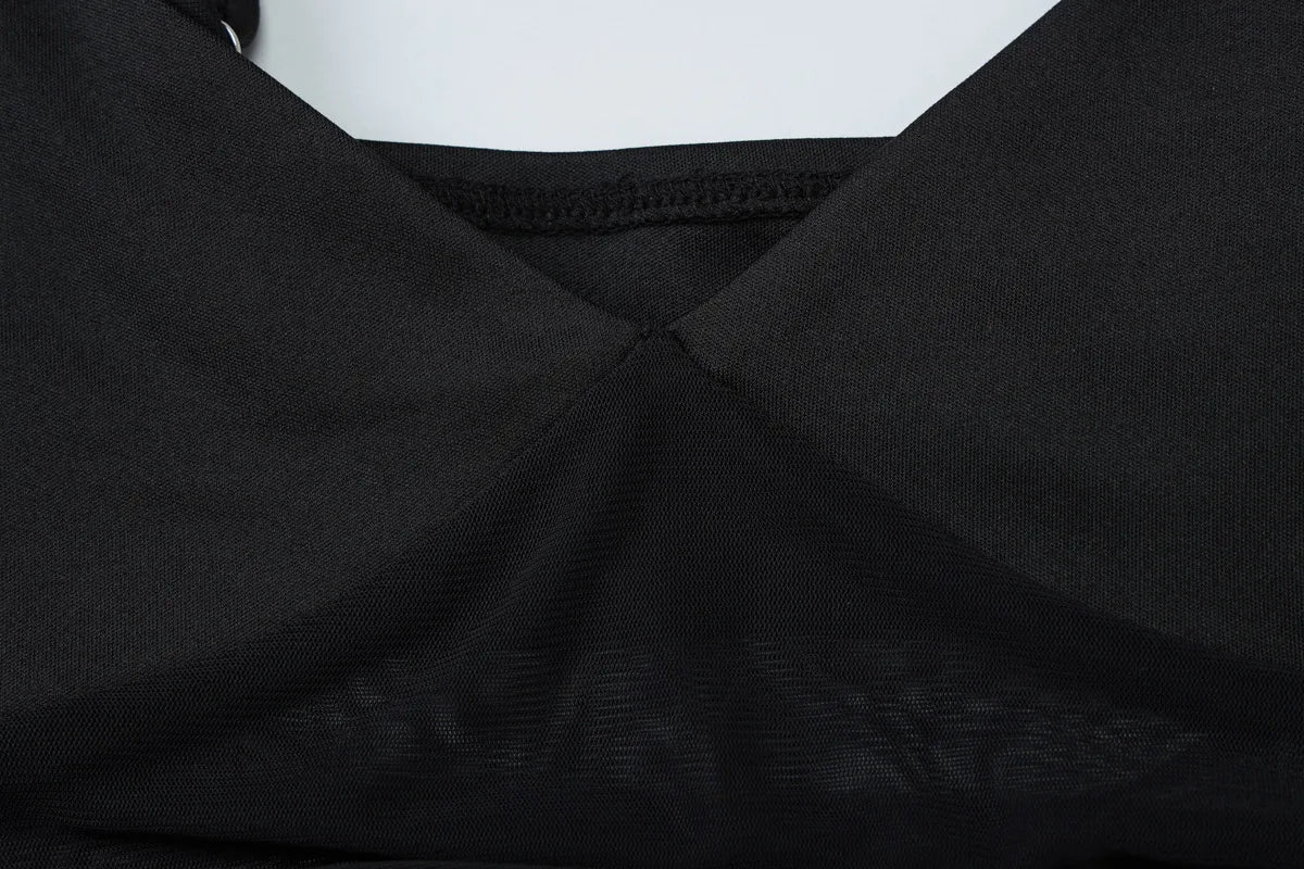 Mesh Sheer Slip Maxi Dress