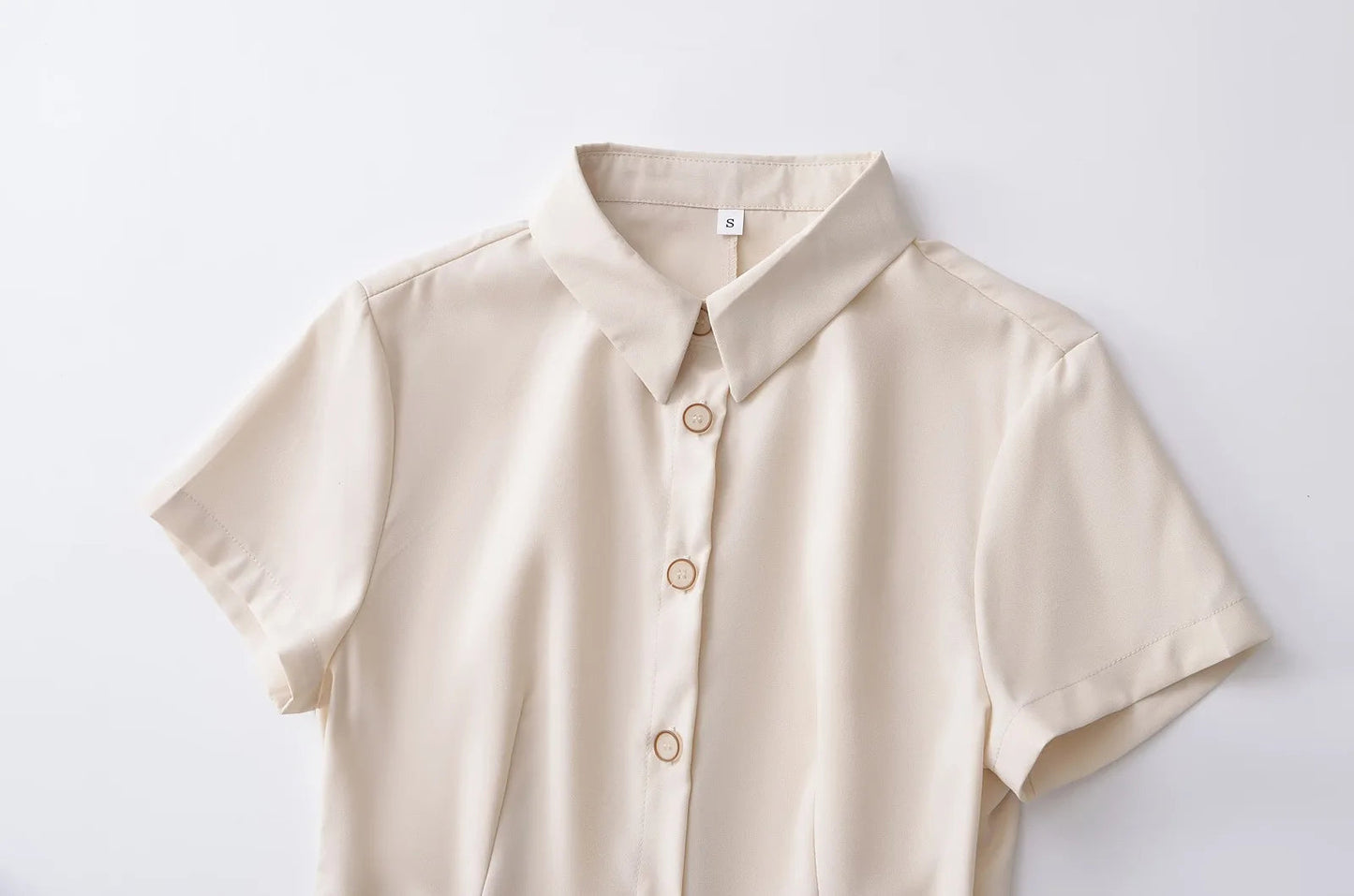 Flowy Polo Mini Dress with Pleated Skirt LAPANIA