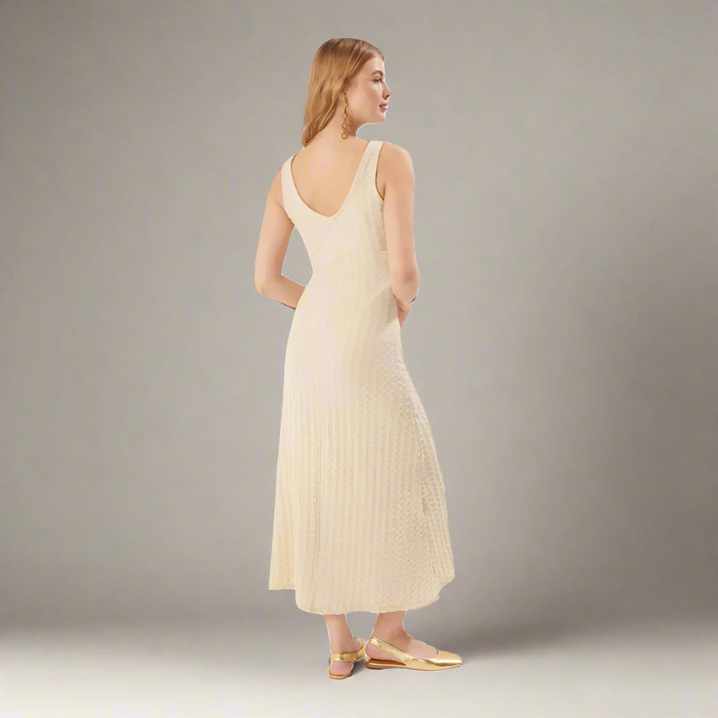 Slim Fit Textured Cotton Dress LAPANIA