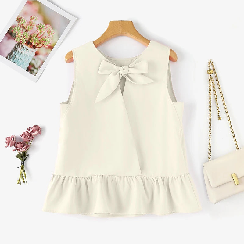 Ruffled Sleeveless Tank Top LAPANIA