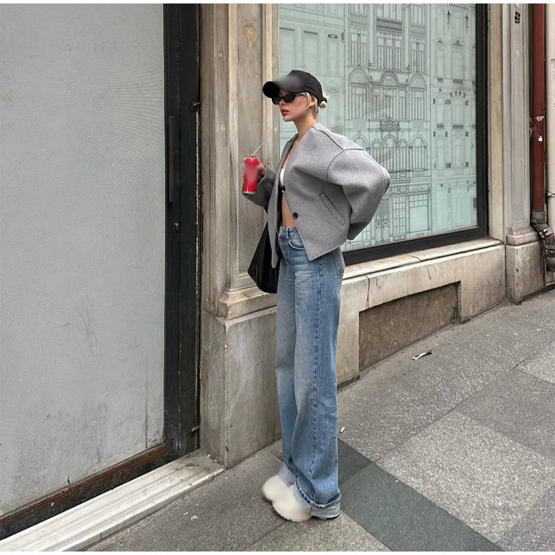 Vintage Loose Fit Blazer Coat LAPANIA
