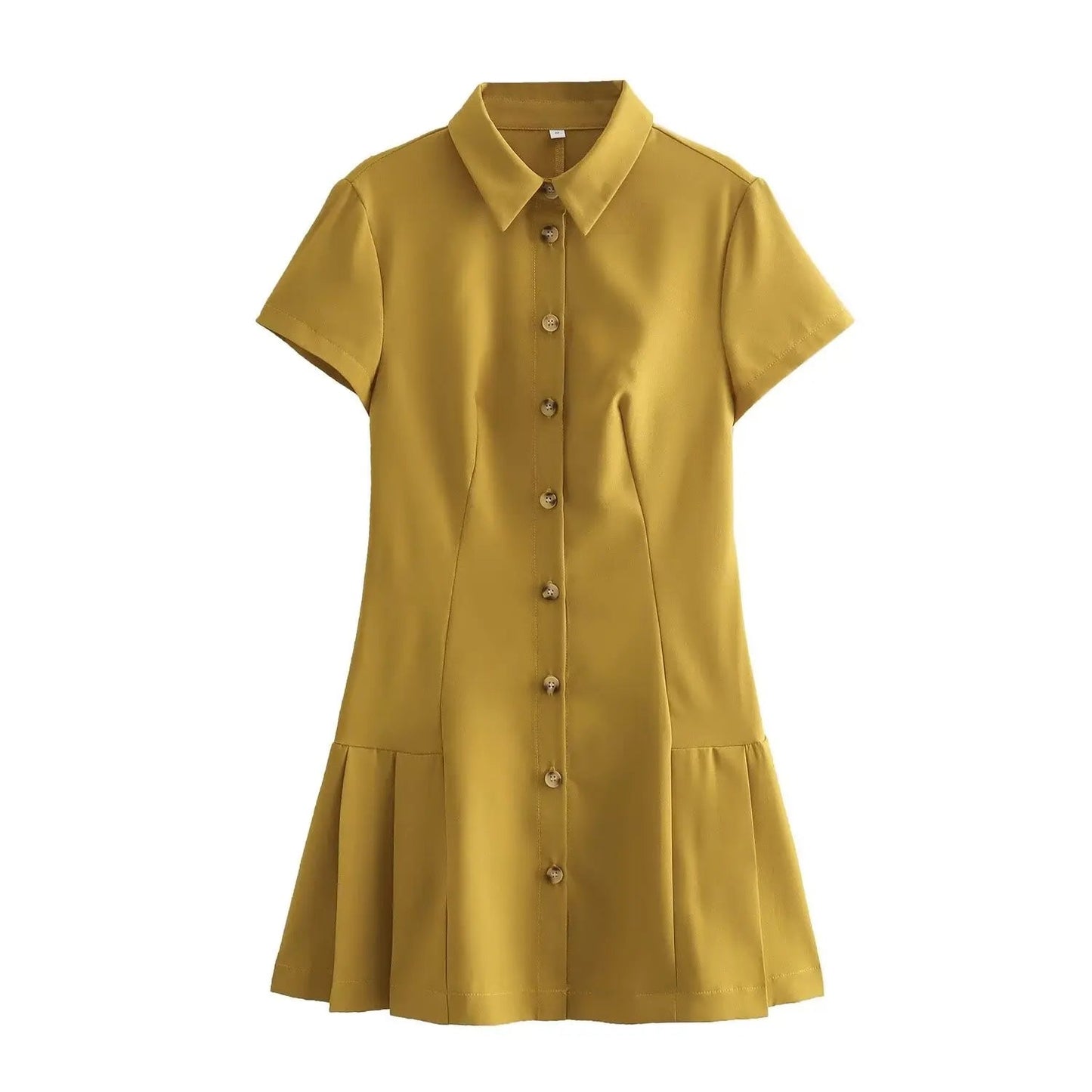 Flowy Polo Mini Dress with Pleated Skirt LAPANIA