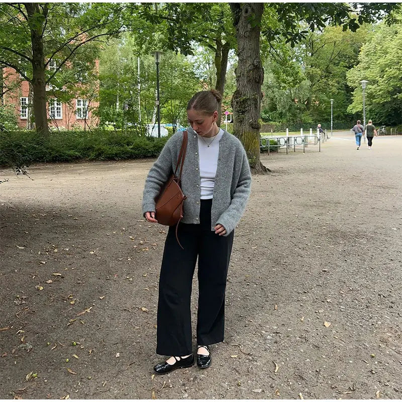 O-Neck Mohair Cardigan