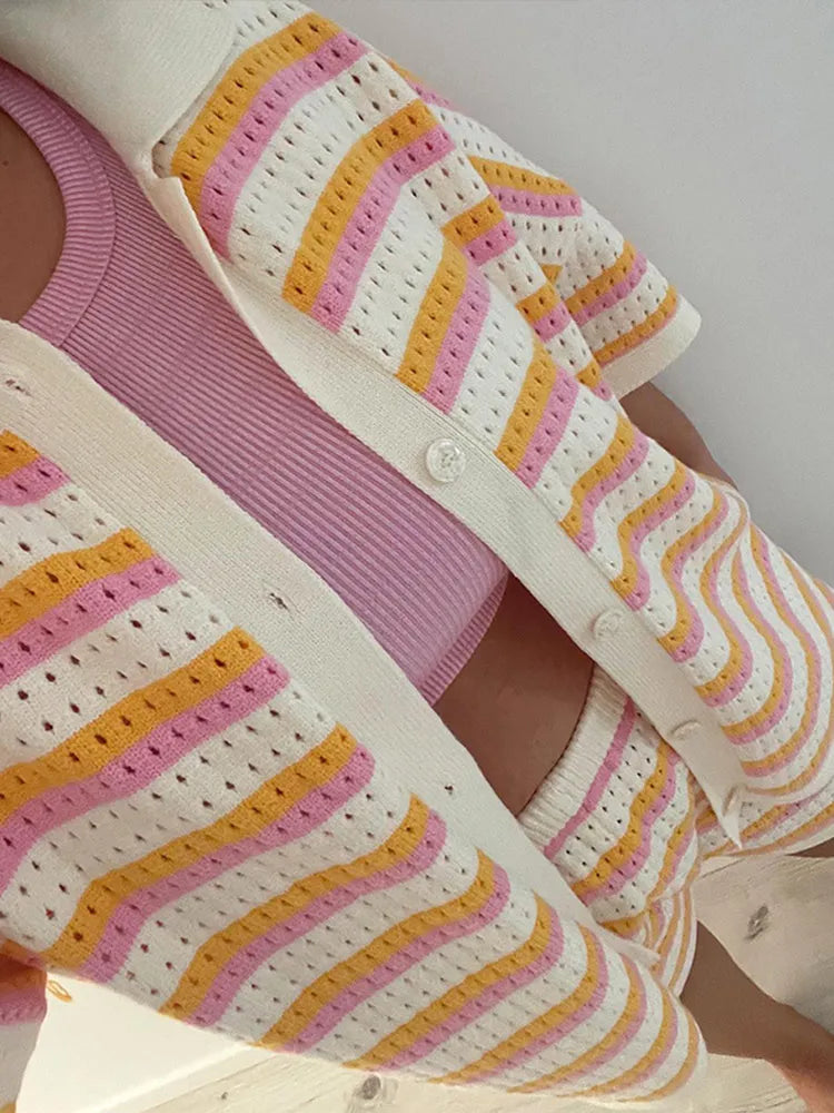 Striped Knit 2 Piece-set LAPANIA