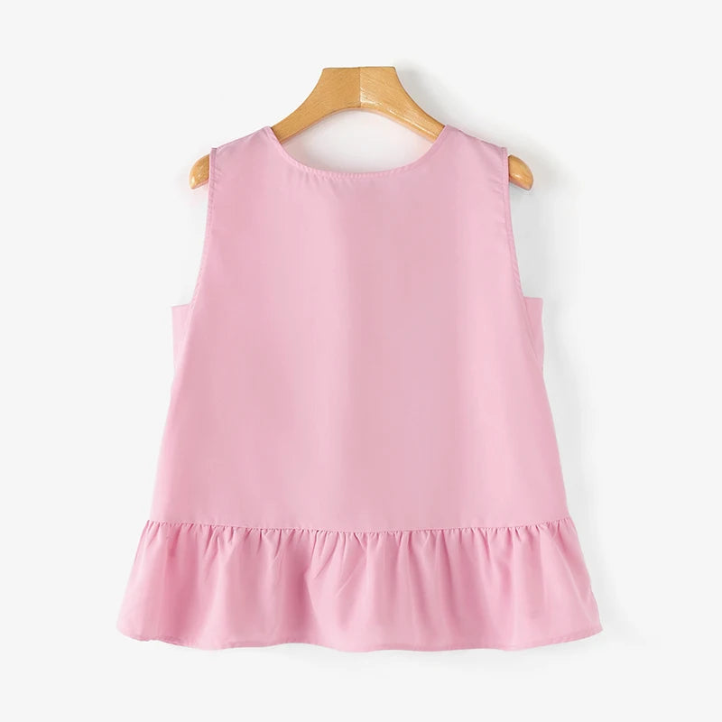 Ruffled Sleeveless Tank Top LAPANIA