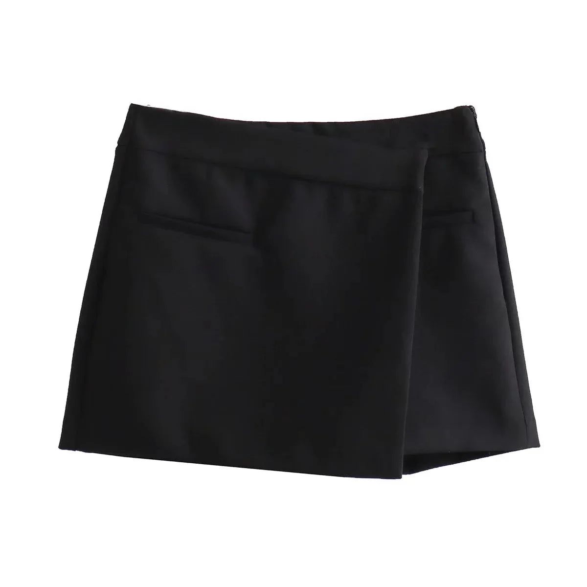 Split Mini Shorts Skirt with Front Pockets LAPANIA