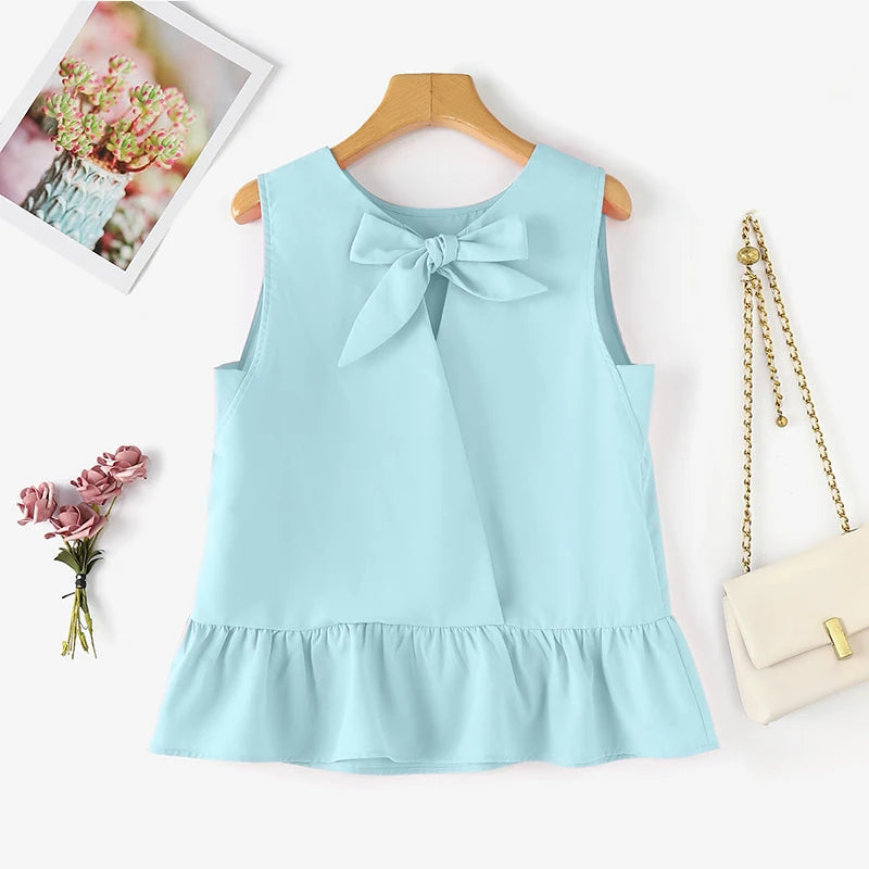 Ruffled Sleeveless Tank Top LAPANIA