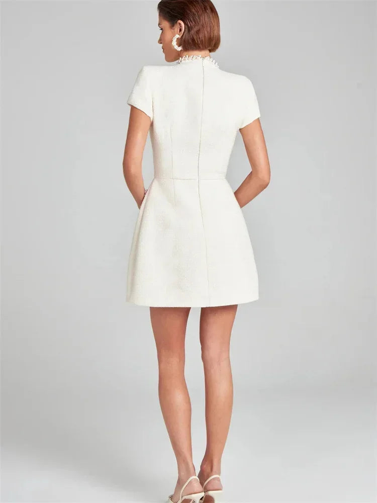Short Sleeve Patchwork Mini Dress LAPANIA